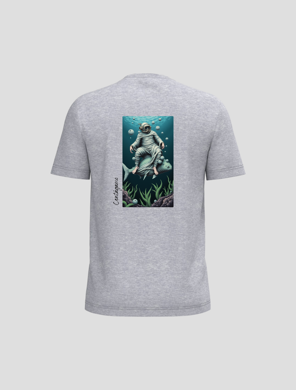 Camiseta Gris “Centágamo” – Diver Mini (Front & Back)