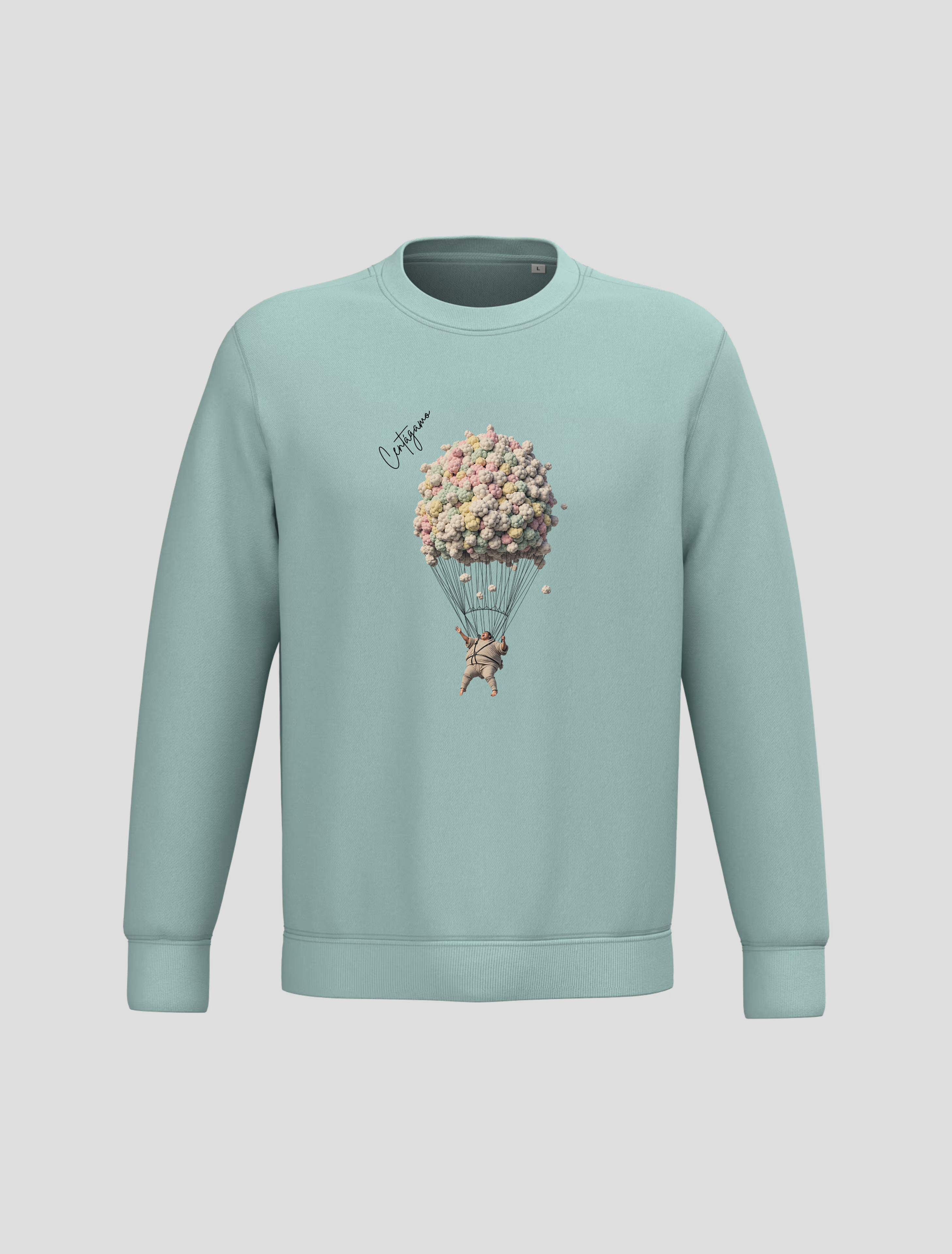 Sudadera Verde Agua “Centágamo” – Cloud Balloon (Regular Fit)