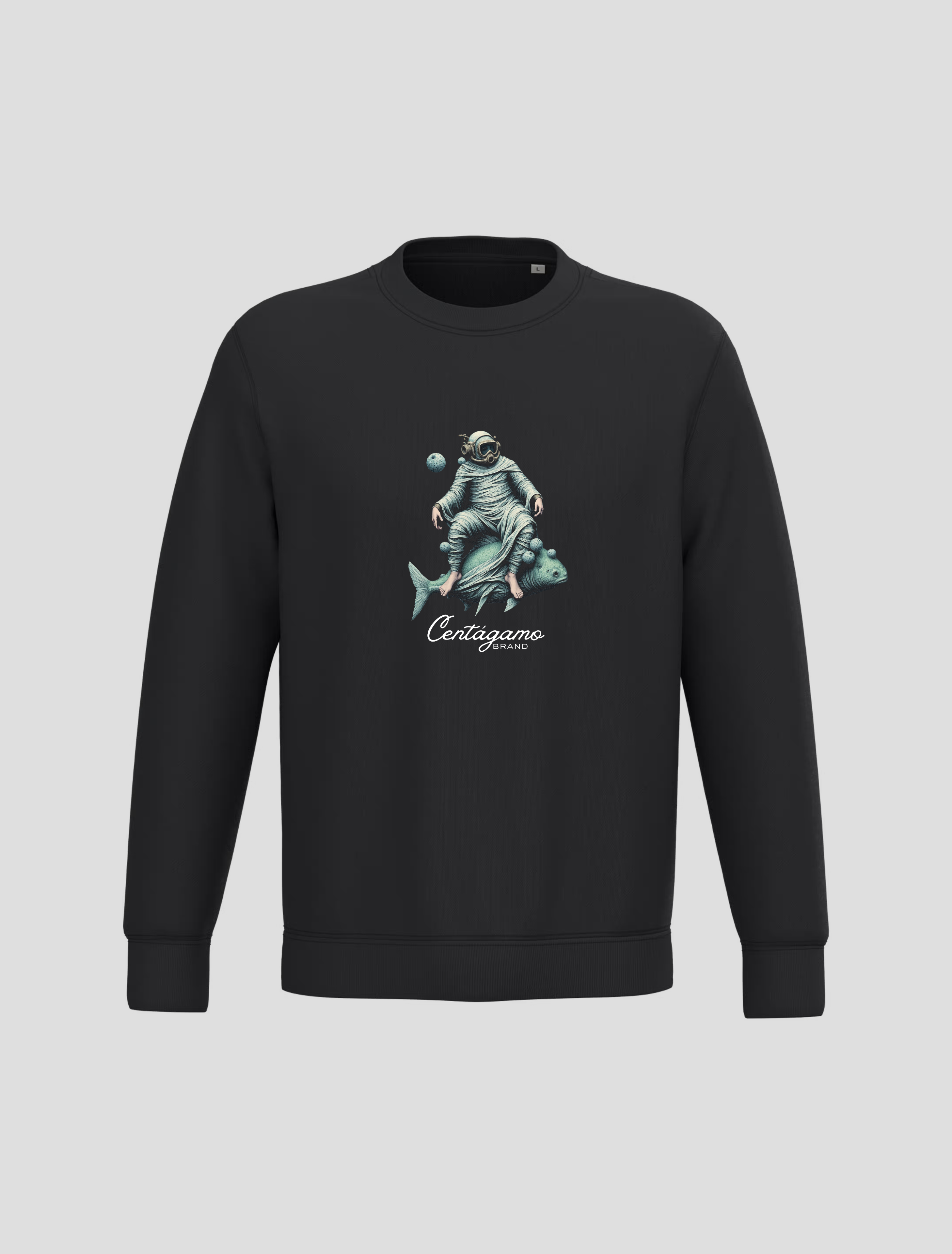 Sudadera Negra “Centágamo” – Submarinista Surrealista
