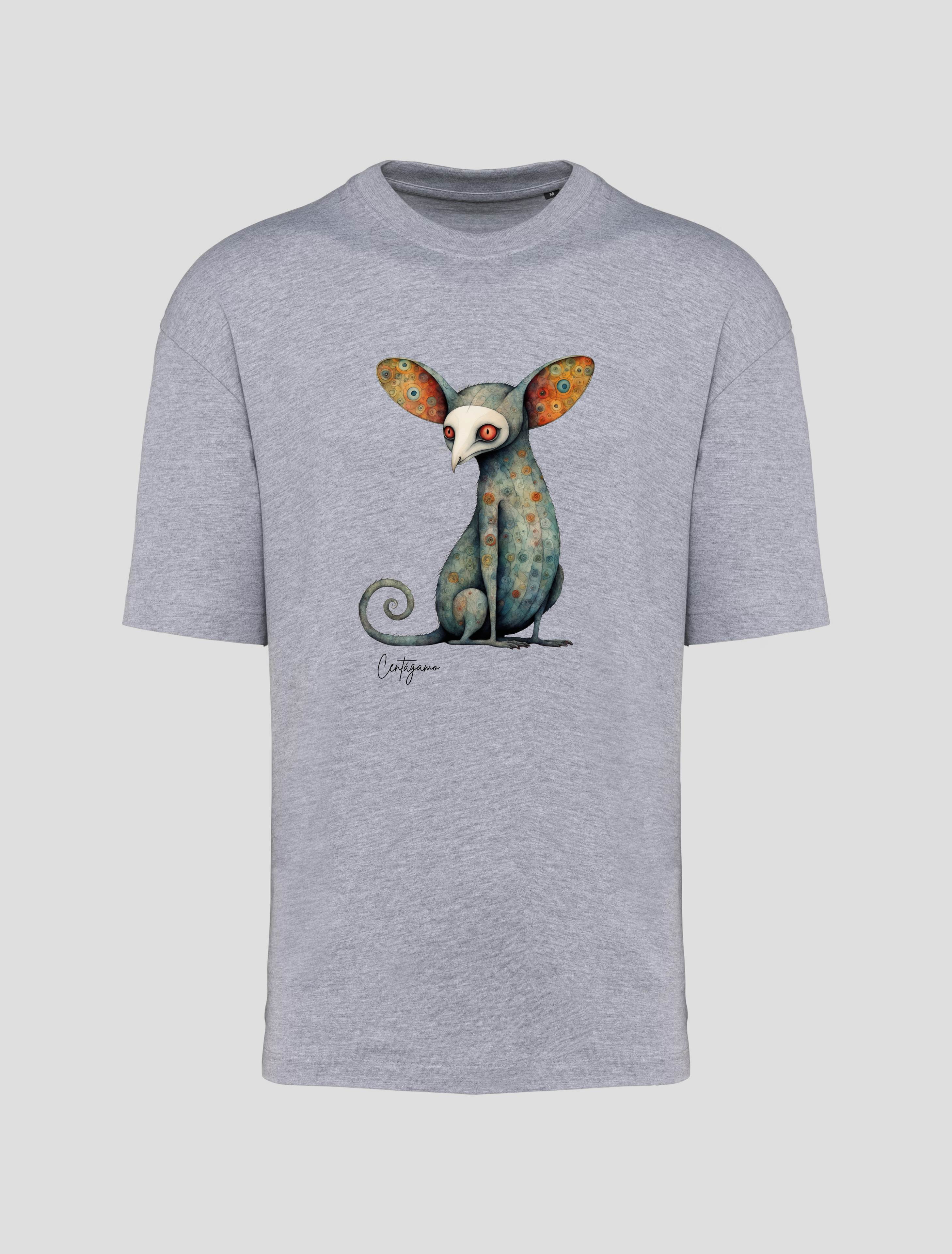 Camiseta Oversize Gris “Centágamo” – Abstract Mouse